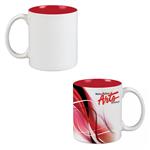 DX8148 11 Oz. Two-Tone Red Ceramic Mug With Full Color Custom Imprint